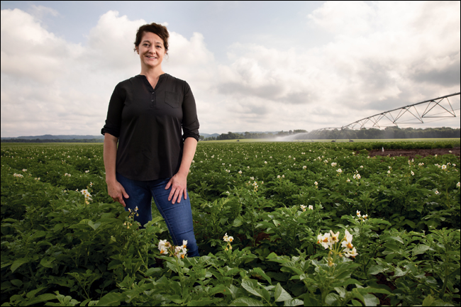 Plant pathology professor Amanda Gevens in the Field
